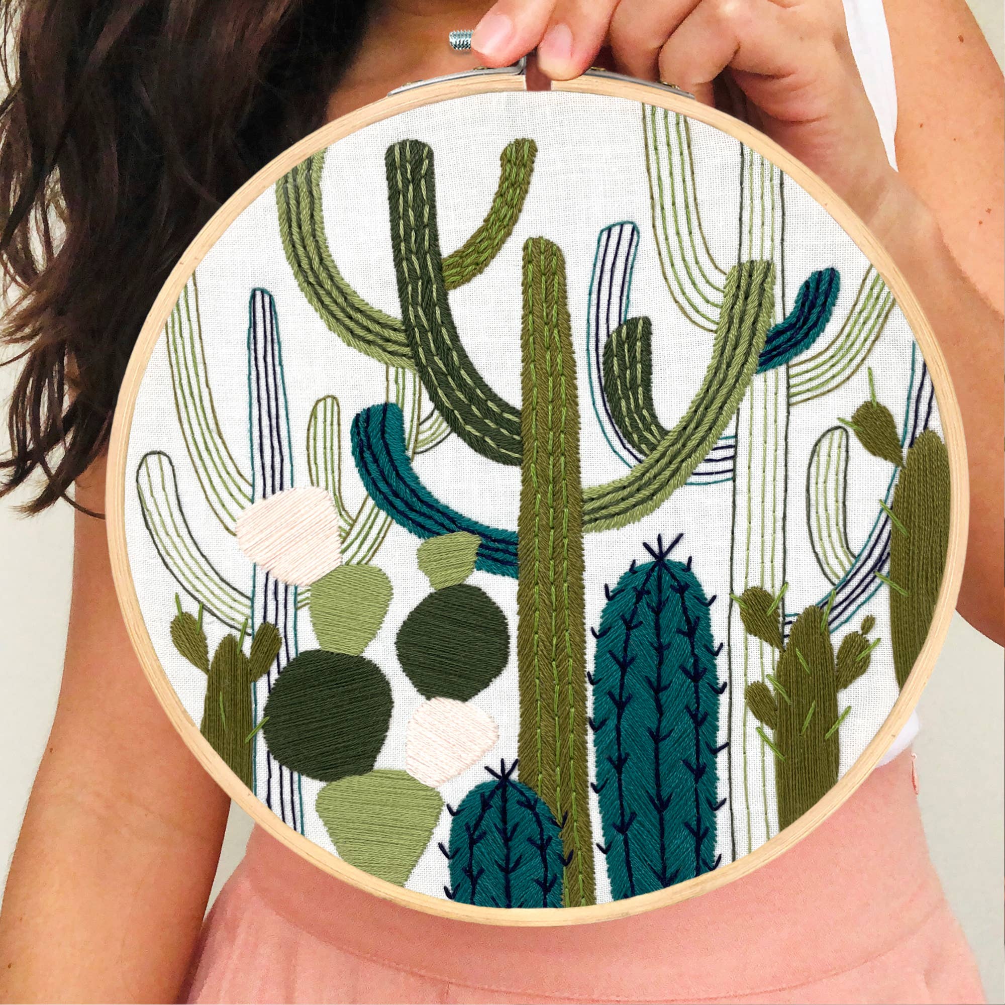 Embroidery and Sage - Cactus Garden - full embroidery kit