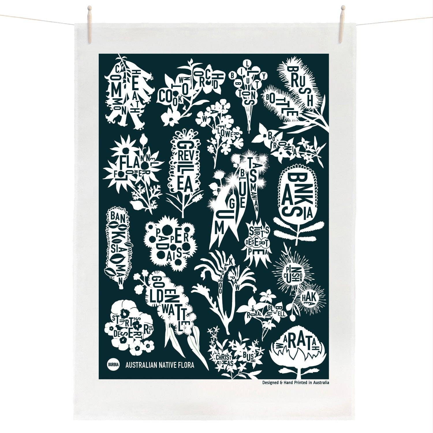 Burbia - Australian Native Flora Tea Towel
