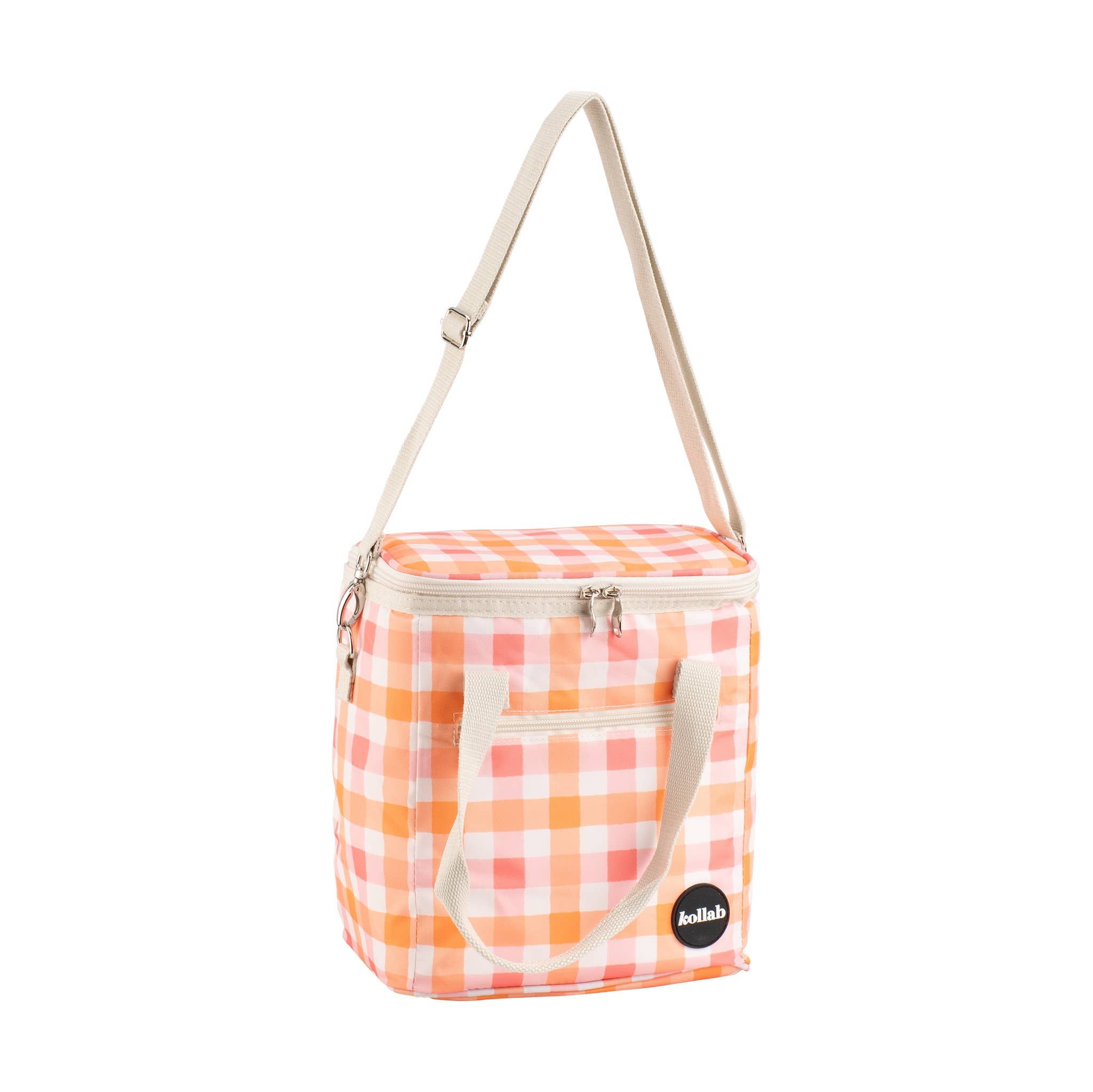 Kollab - Mini Cooler Watermelon Peach Check