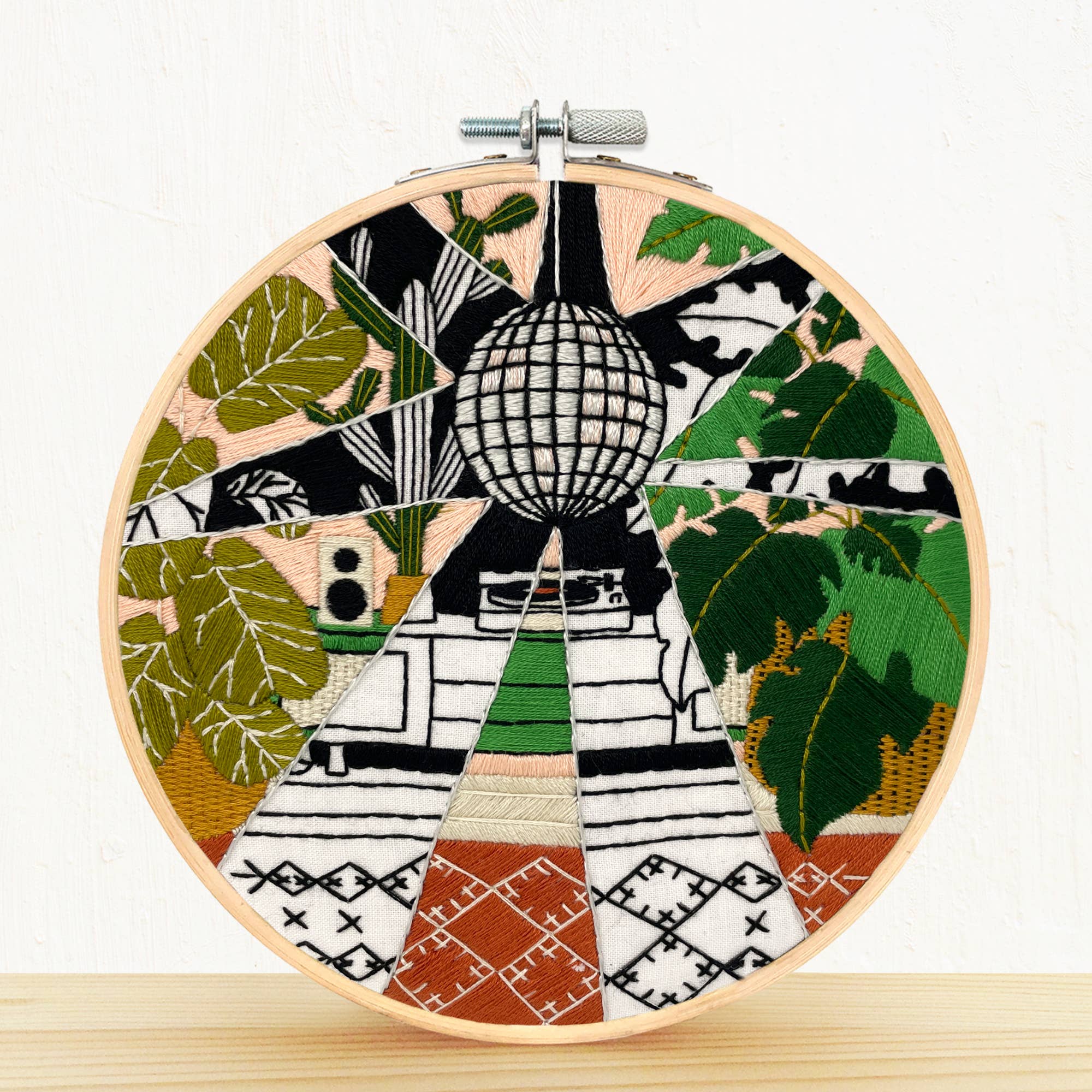 Embroidery and Sage - Disco Plants - full embroidery kit
