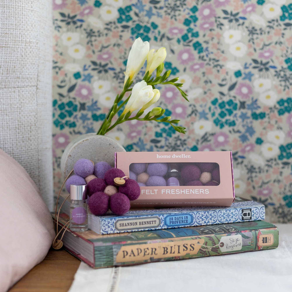 Home Dweller - Felt Flower Fresheners - Amber & Lavender