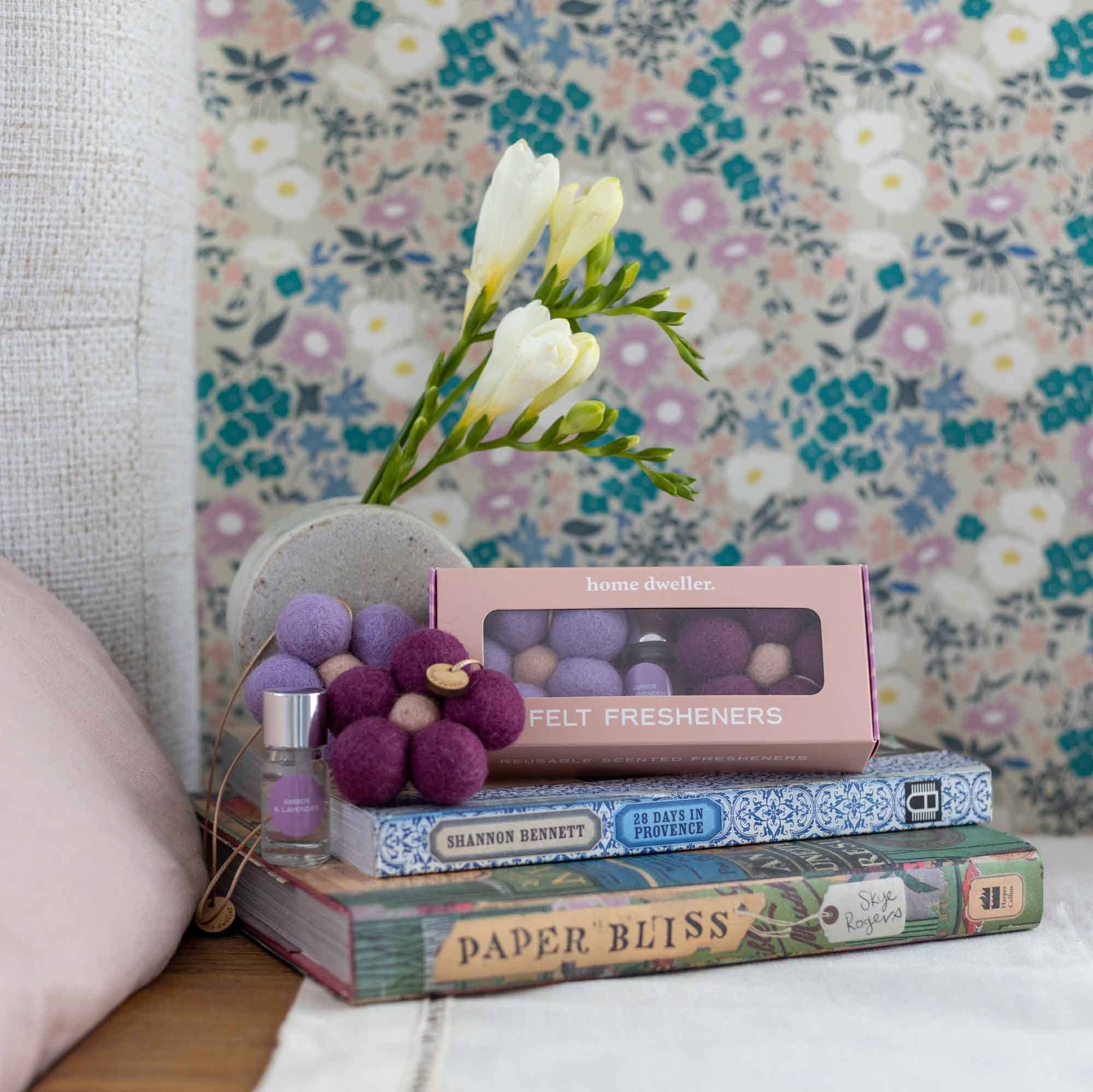 Home Dweller - Felt Flower Fresheners - Amber & Lavender