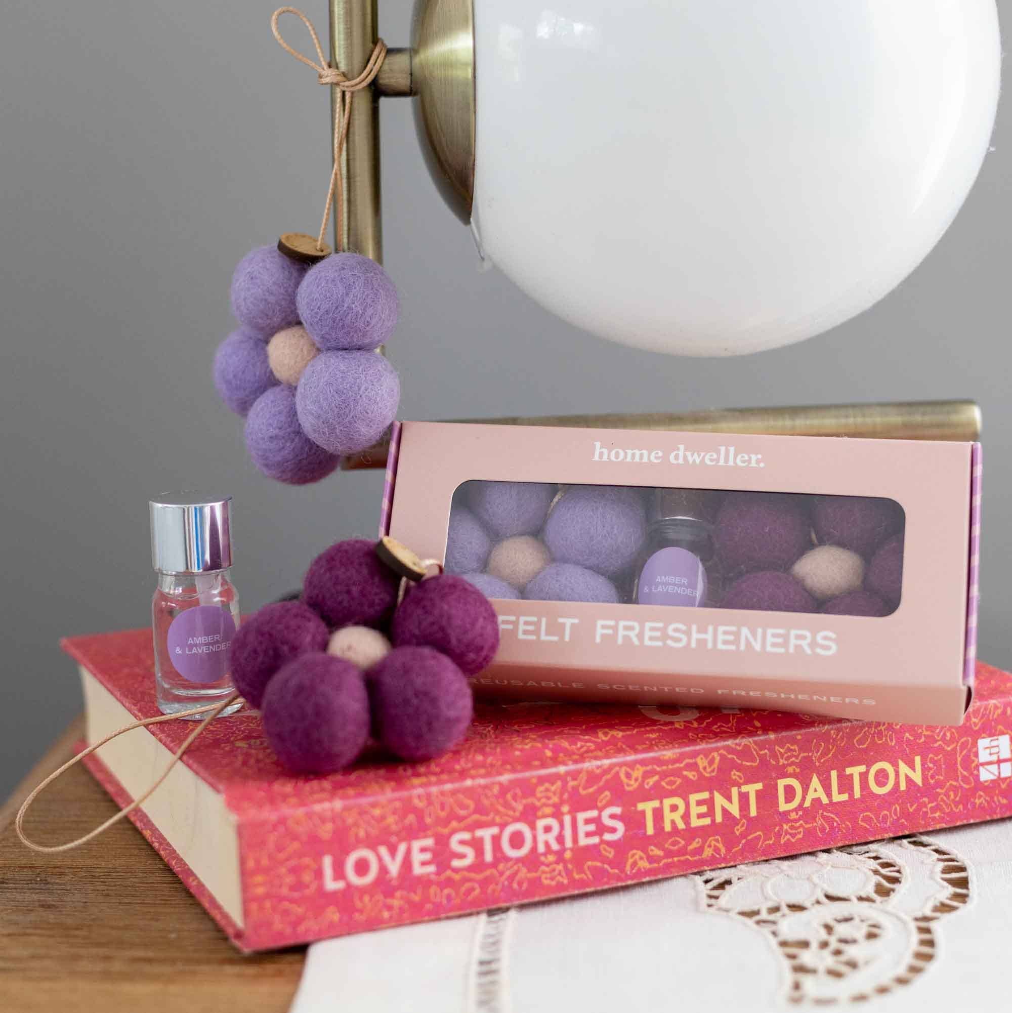 Home Dweller - Felt Flower Fresheners - Amber & Lavender