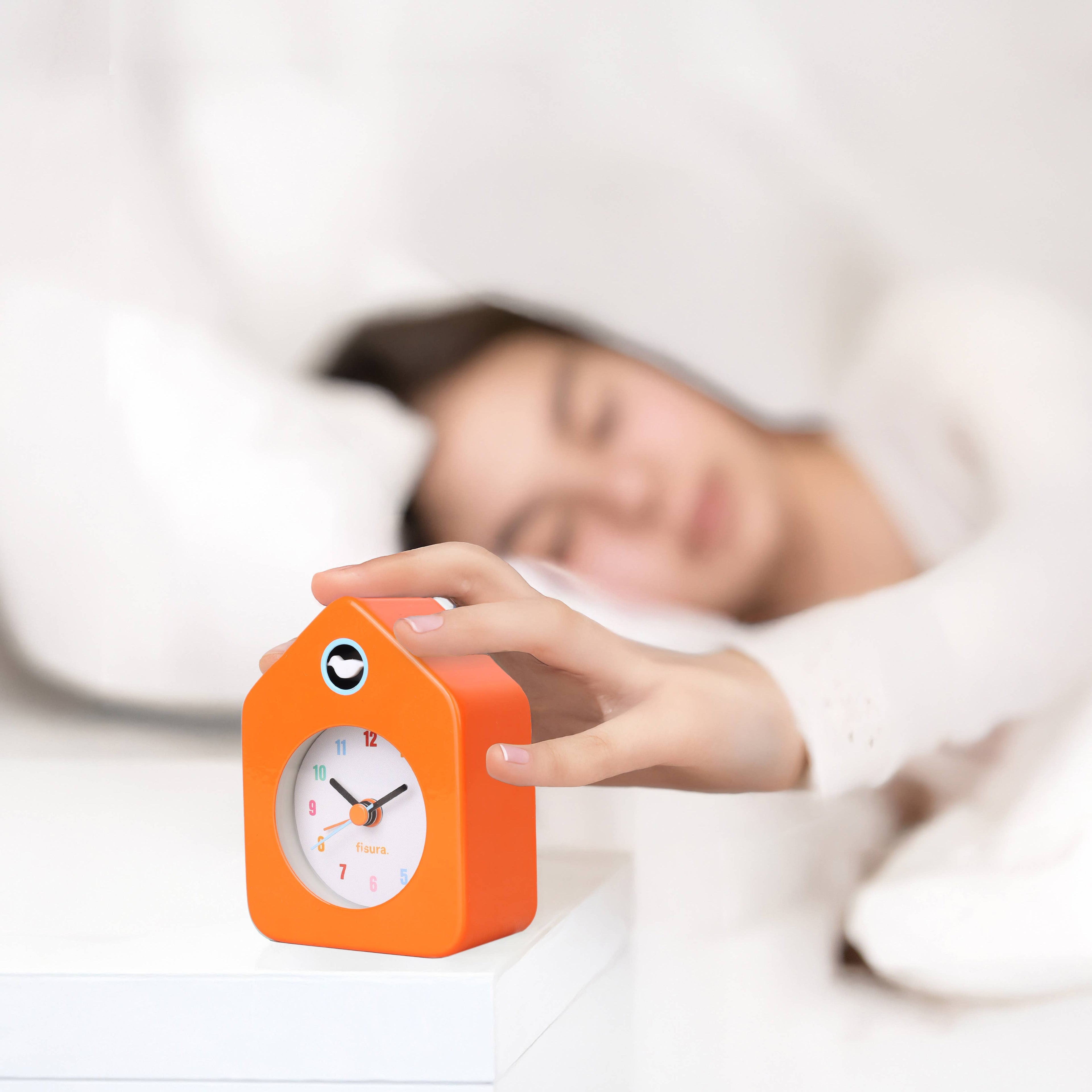 Fisura - Mini orange house alarm clock