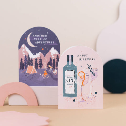 Sister Paper Co. - Happy Birthday Gin Card | Birthday Cards | Cocktail Card