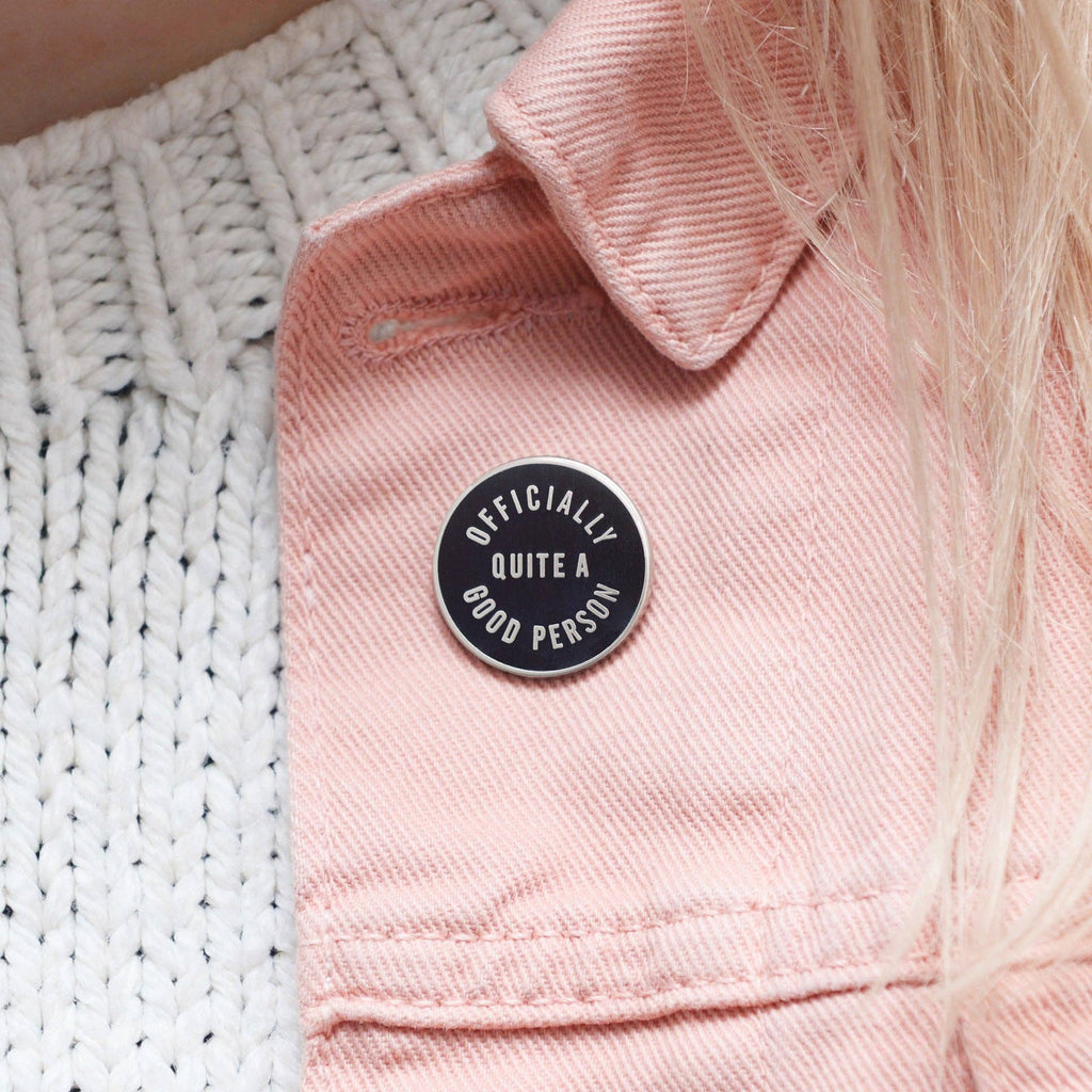Alphabet Bags - Officially Quite a Good Person - Enamel Pin