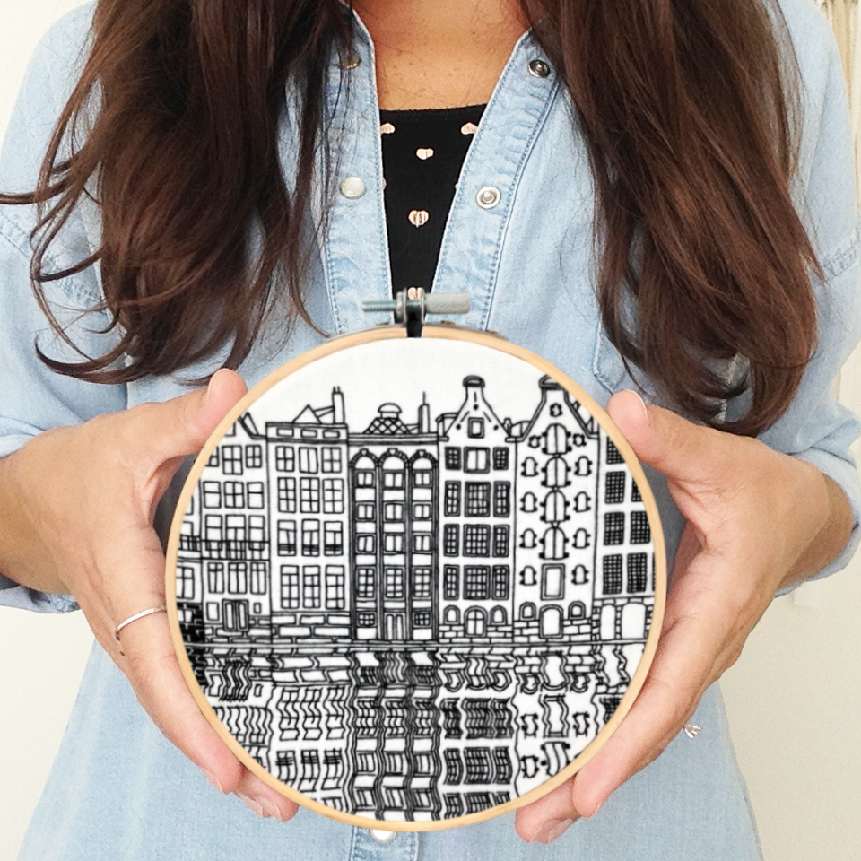 Embroidery and Sage - Gingerbread Houses | Amsterdam - full embroidery kit