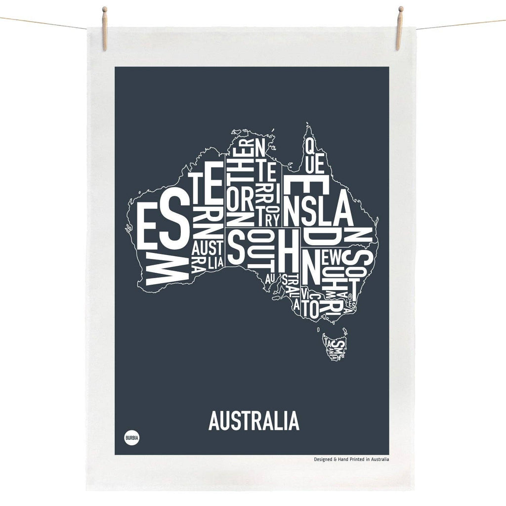 Burbia - Australia Tea Towel