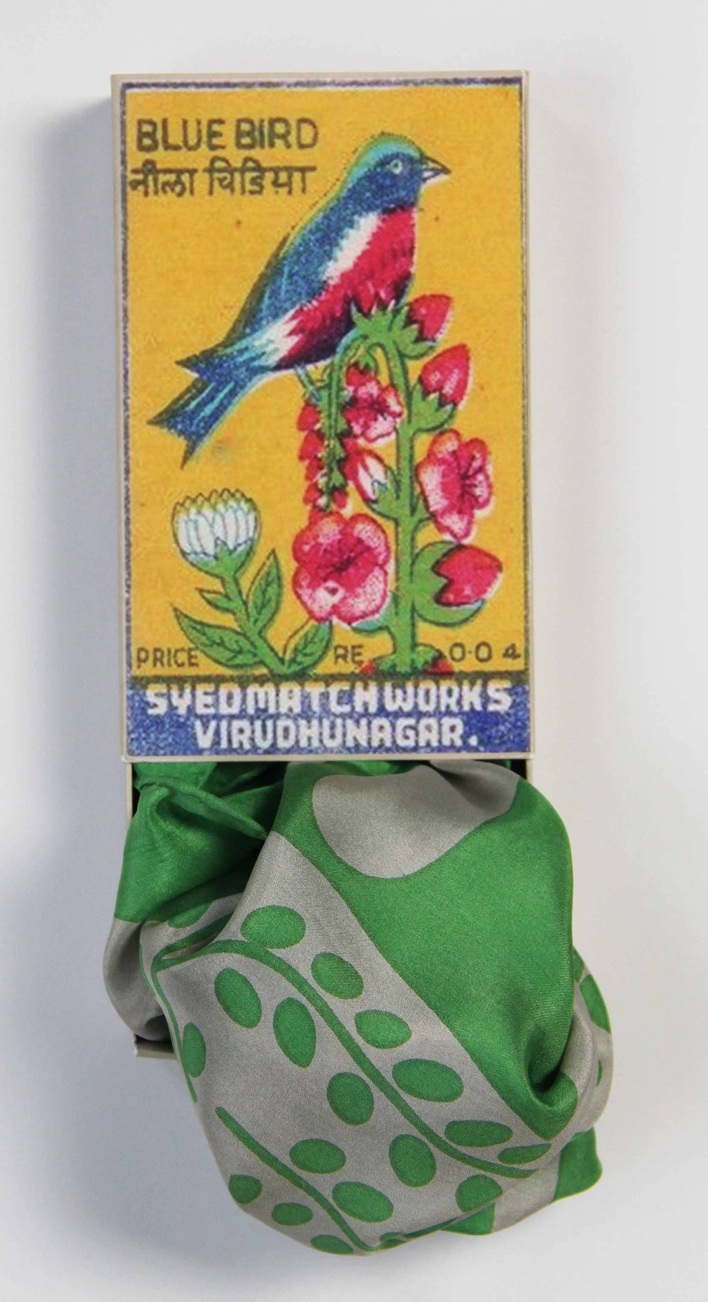 Les Belles Vagabondes - Peace and Love Vert Green Mini Scarf