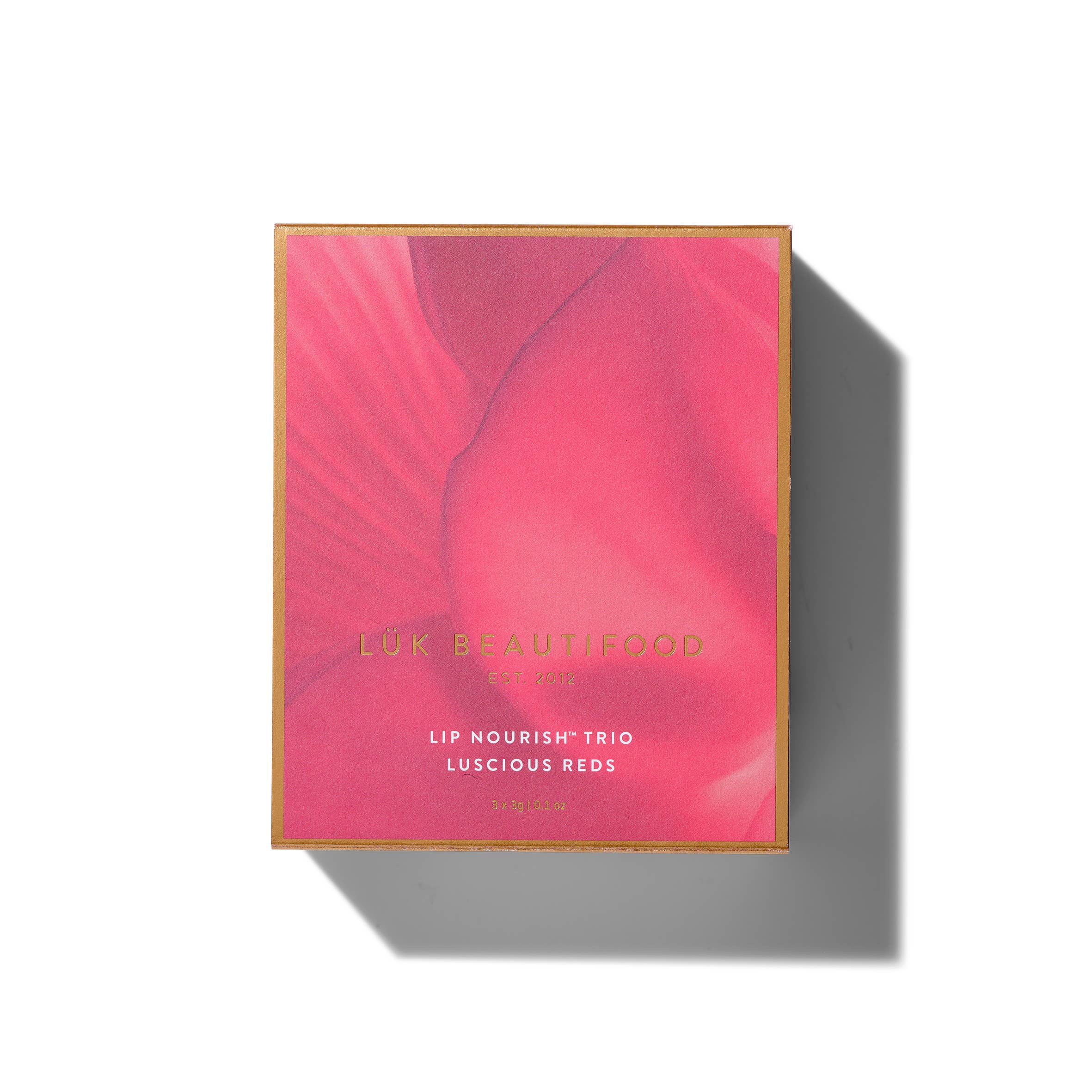 LÜK BEAUTIFOOD [🇦🇺 AUS + USA🇺🇸] - Lip Nourish Trio - Luscious Reds [PINK Packaging]