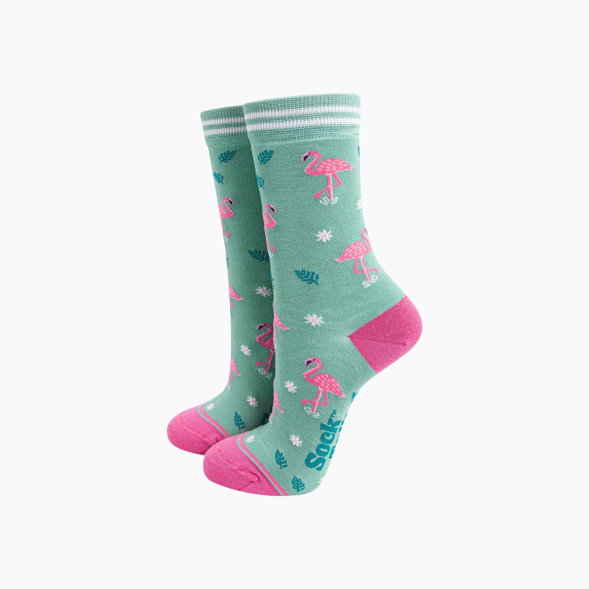 Sock Talk - Women's Bamboo Socks Gift Set - Elephants & Flamingos