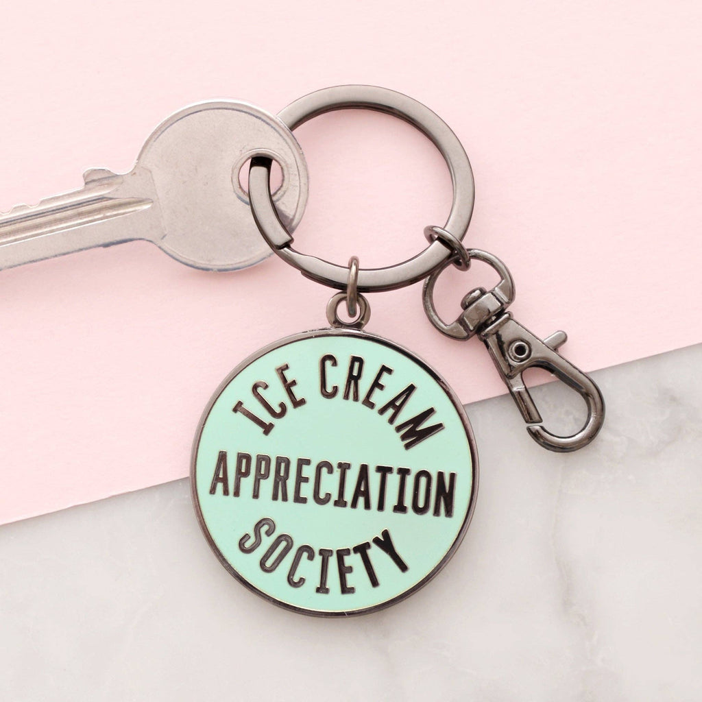 Alphabet Bags - Ice Cream Appreciation Society - Enamel Keyring