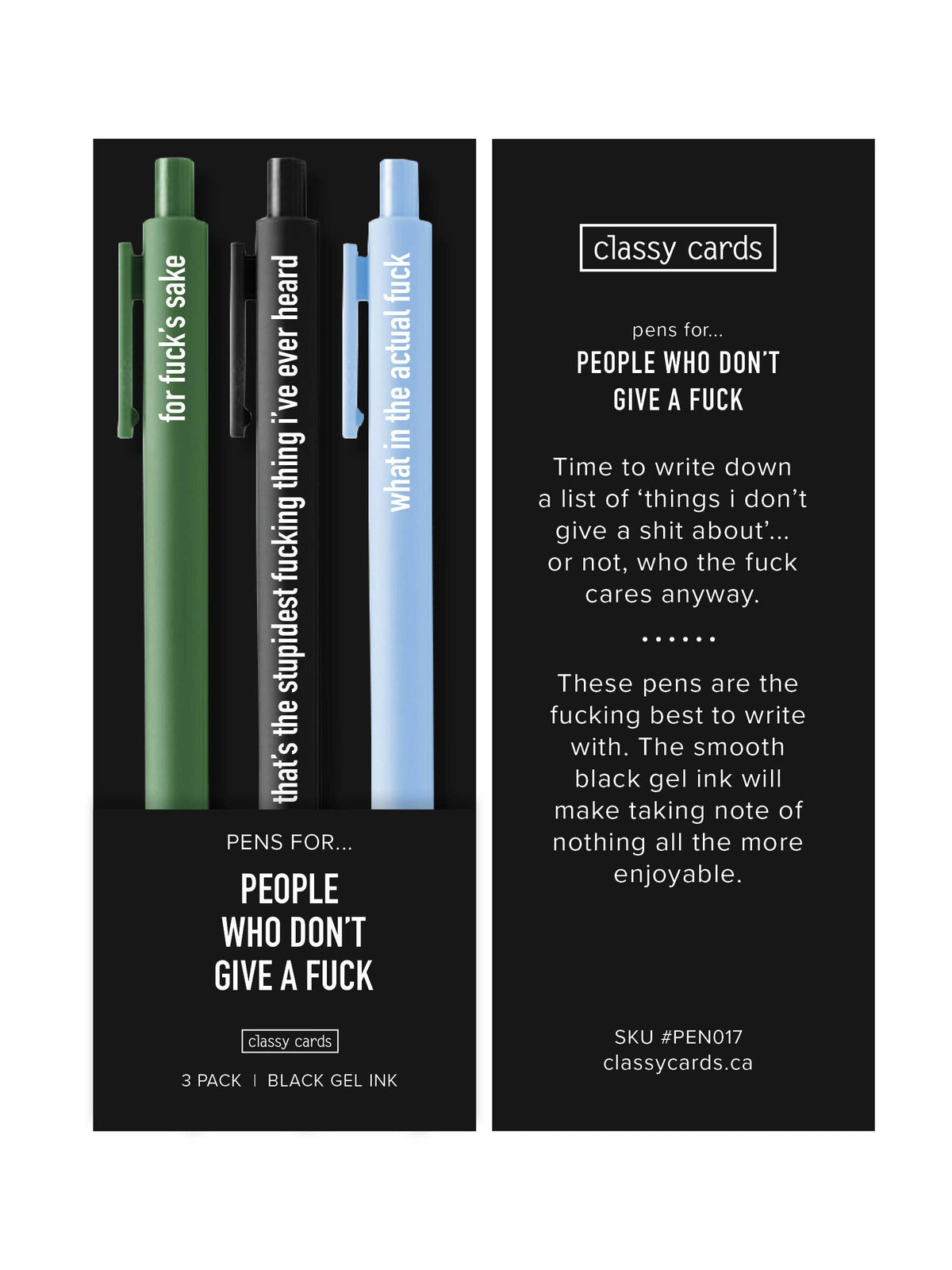Classy Cards Creative - People Who Don't Give a Fuck Pens