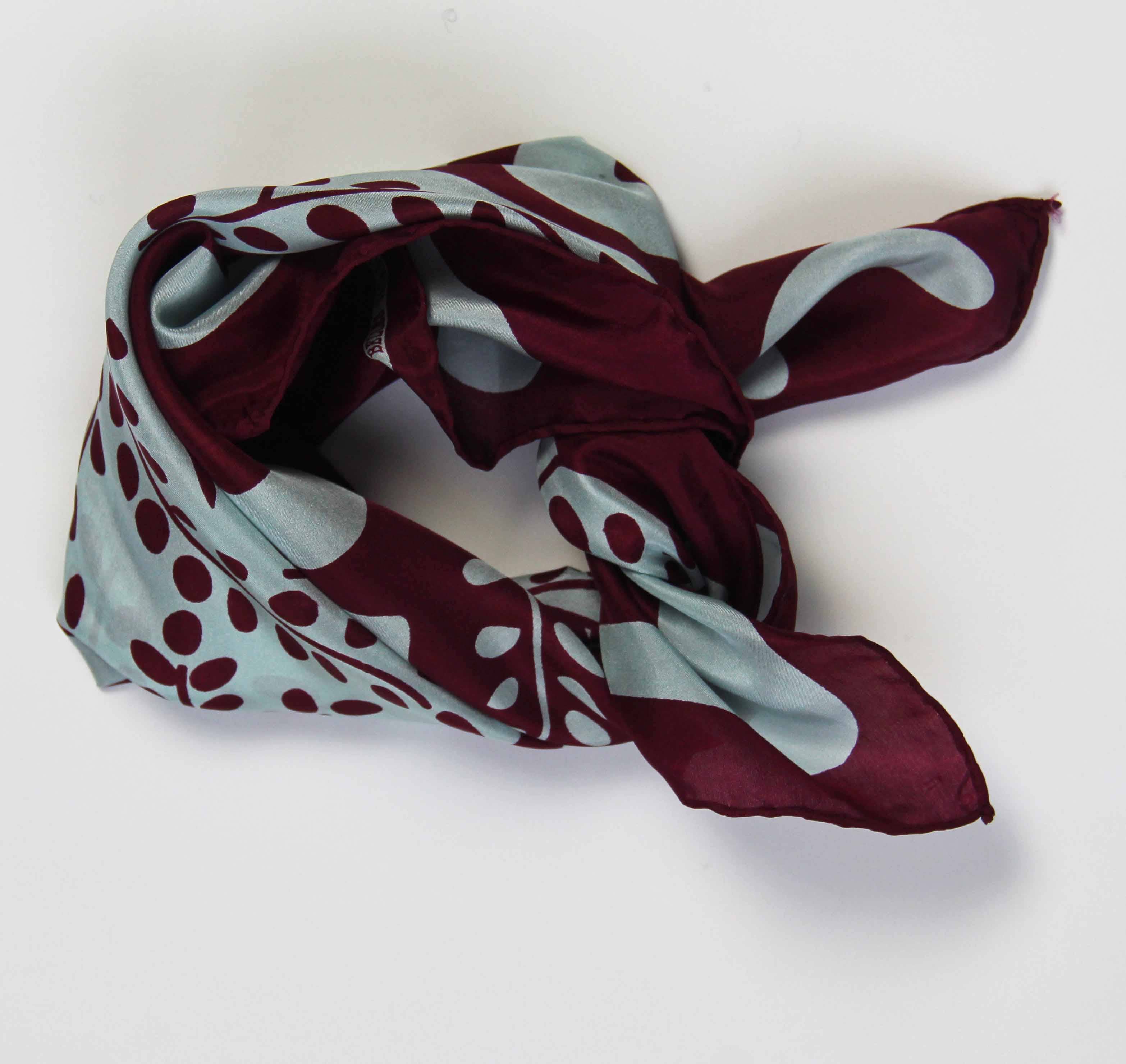 Les Belles Vagabondes - Peace and Love Bordeaux Mini Scarf