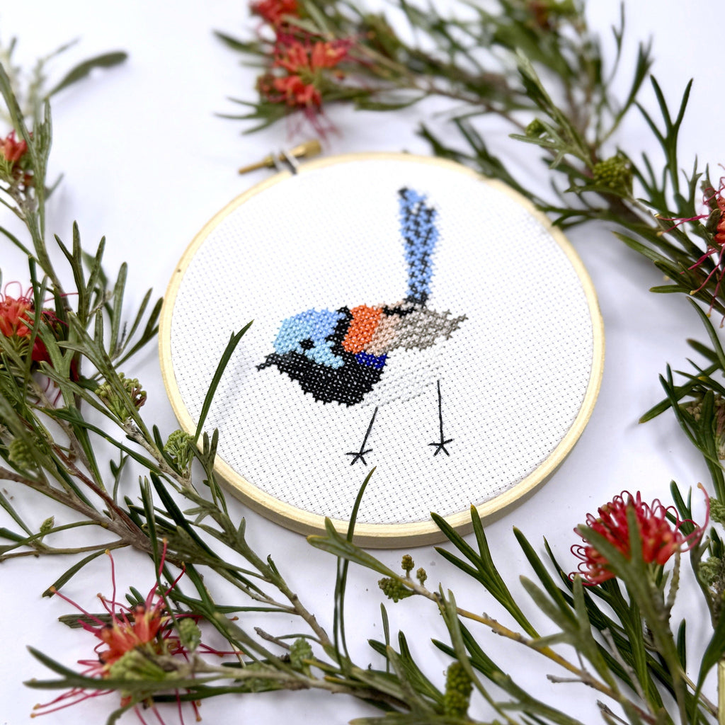 Craft Make Do - Lovely Fairy-wren Counted Cross Stitch Kit