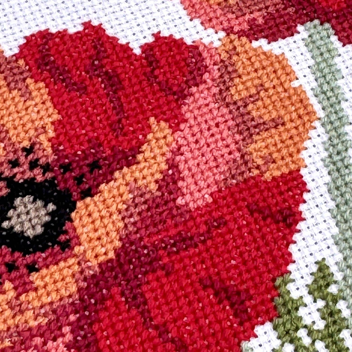 Craft Make Do - Dancing Poppies Counted Cross Stitch Kit