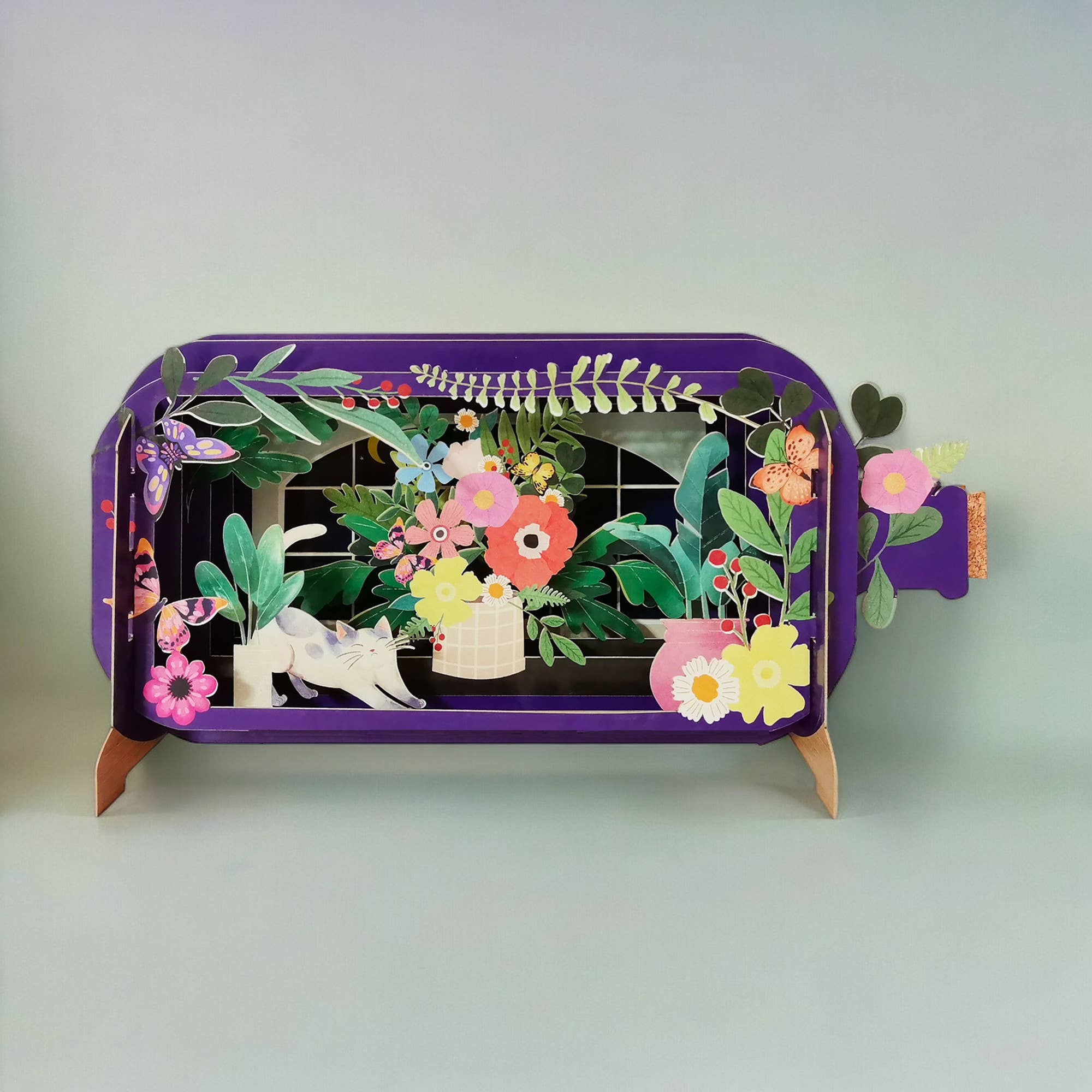 Alljoy Design - Message in a Bottle Pop Up Flower Everyday Greeting Card