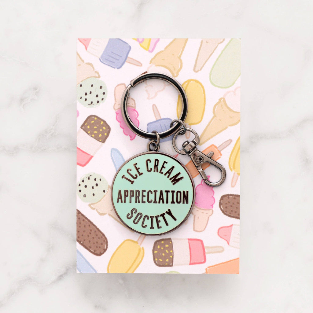 Alphabet Bags - Ice Cream Appreciation Society - Enamel Keyring