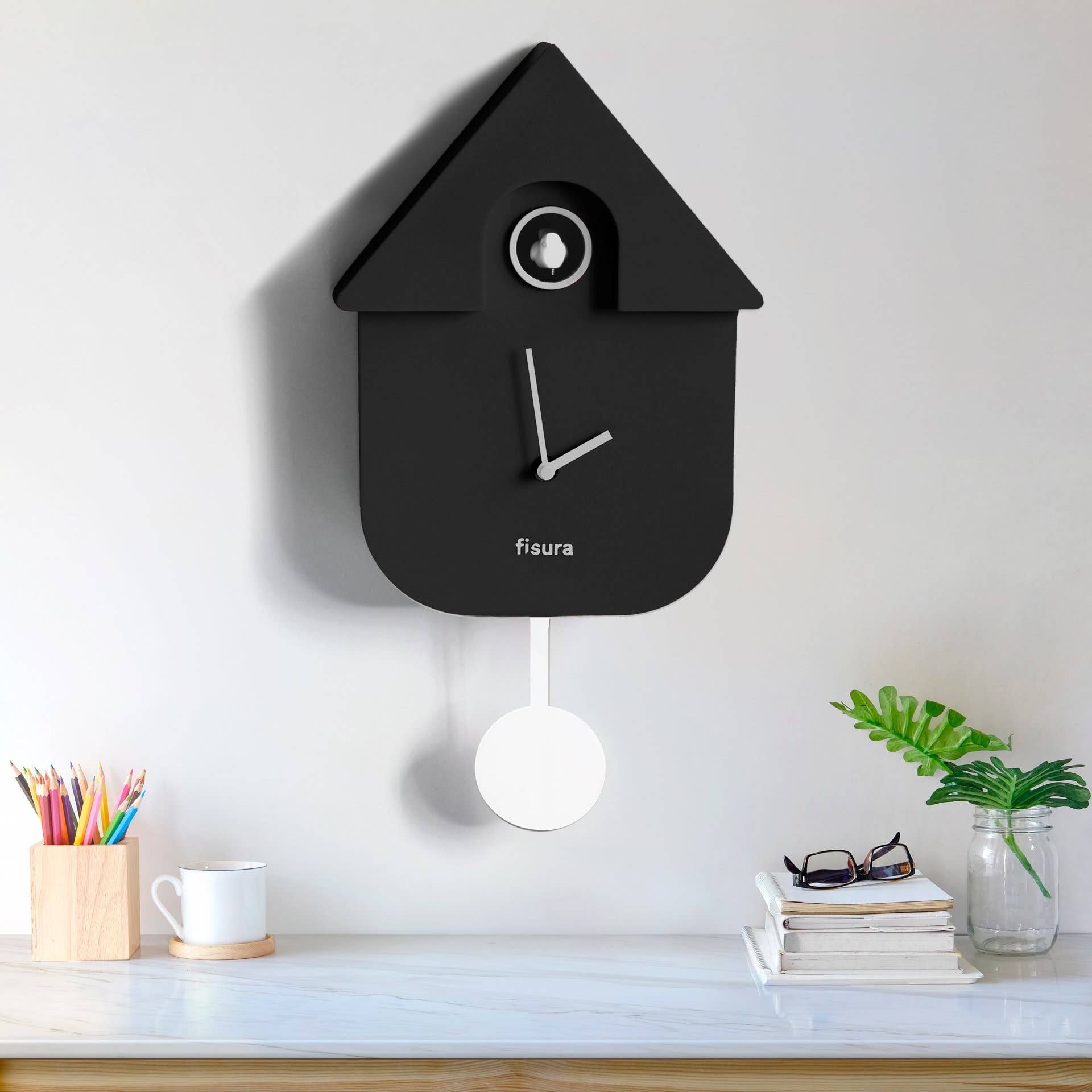Fisura - Cuckoo Clock Casita Black