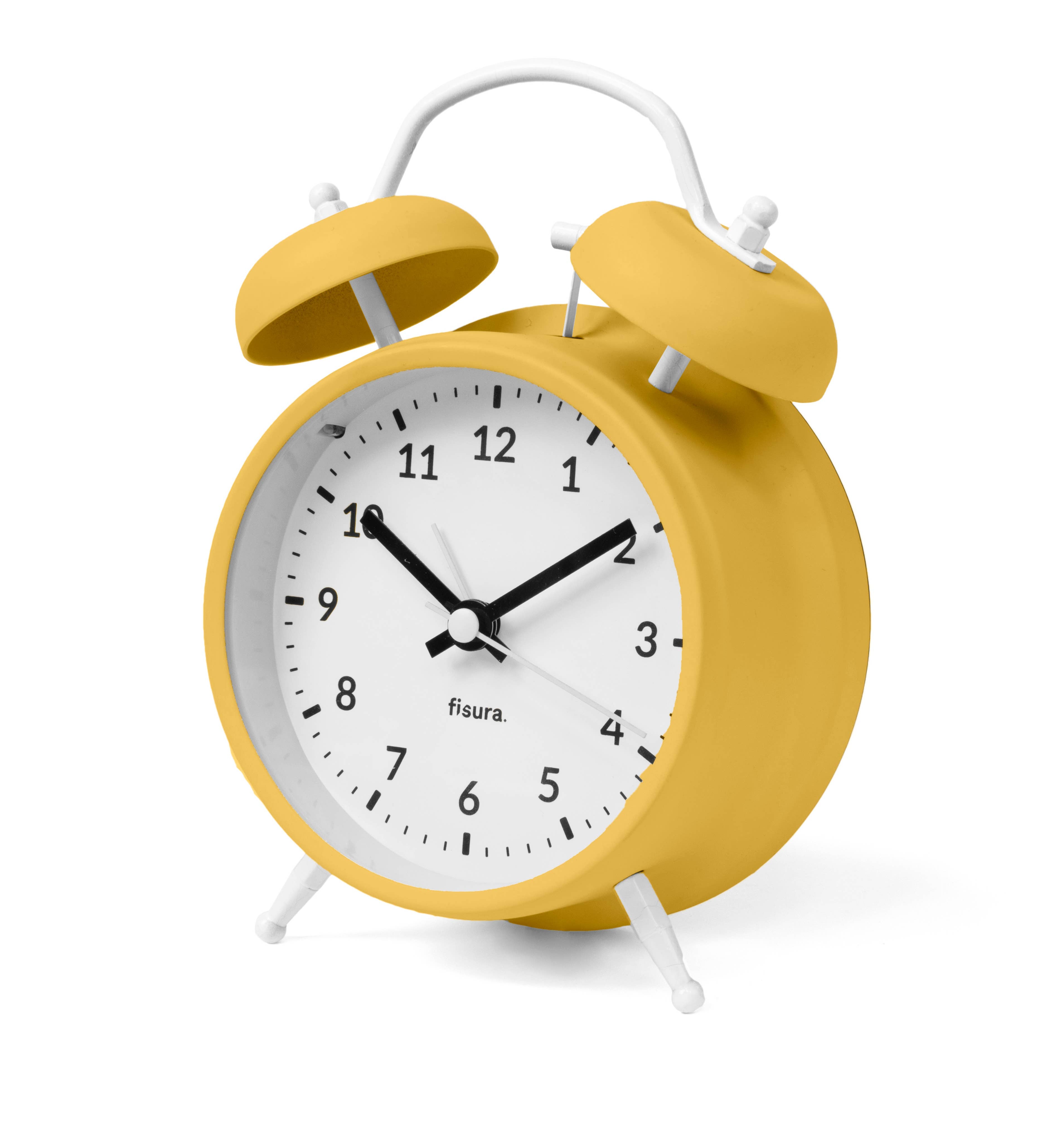 Fisura - Alarm Clock - Retro Yellow & White
