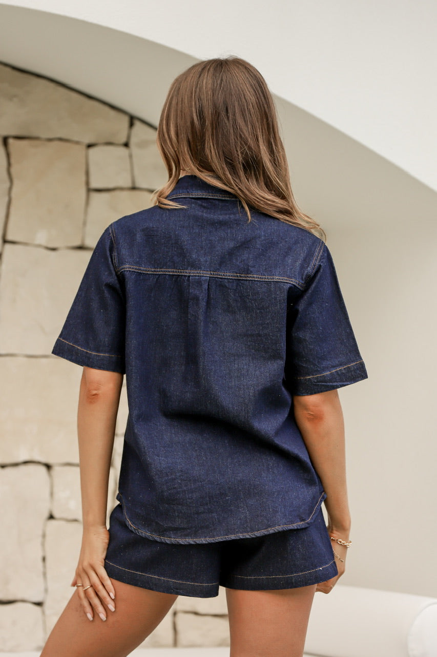 COUNTRY DENIM SHORTS - INDIGO - 0325-01