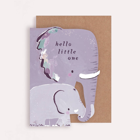 Sister Paper Co. - Elephant New Baby Card | New Parent Card | Baby Cards