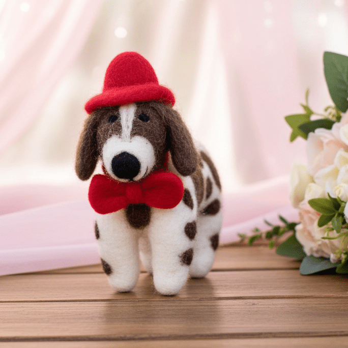 NAMASTE ARTISANS - Handmade Wool Felt Springer Spaniel Dog Ornament