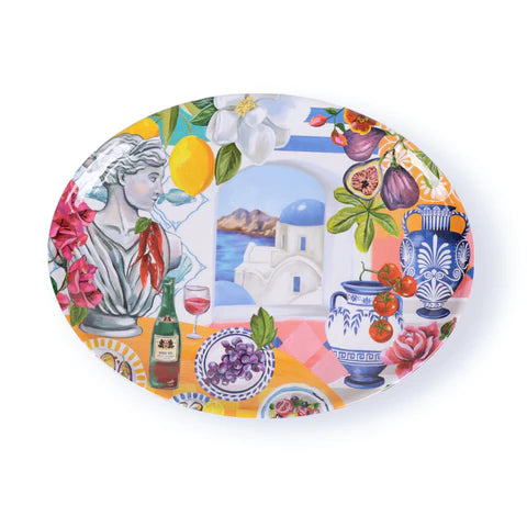 OVAL DISH MEDITERRANEAN SUMMER