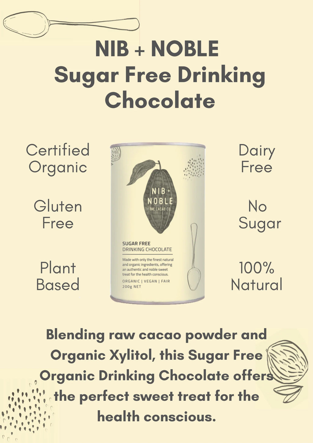Nib and Noble - SUGAR FREE DRINKING CHOCHOLATE