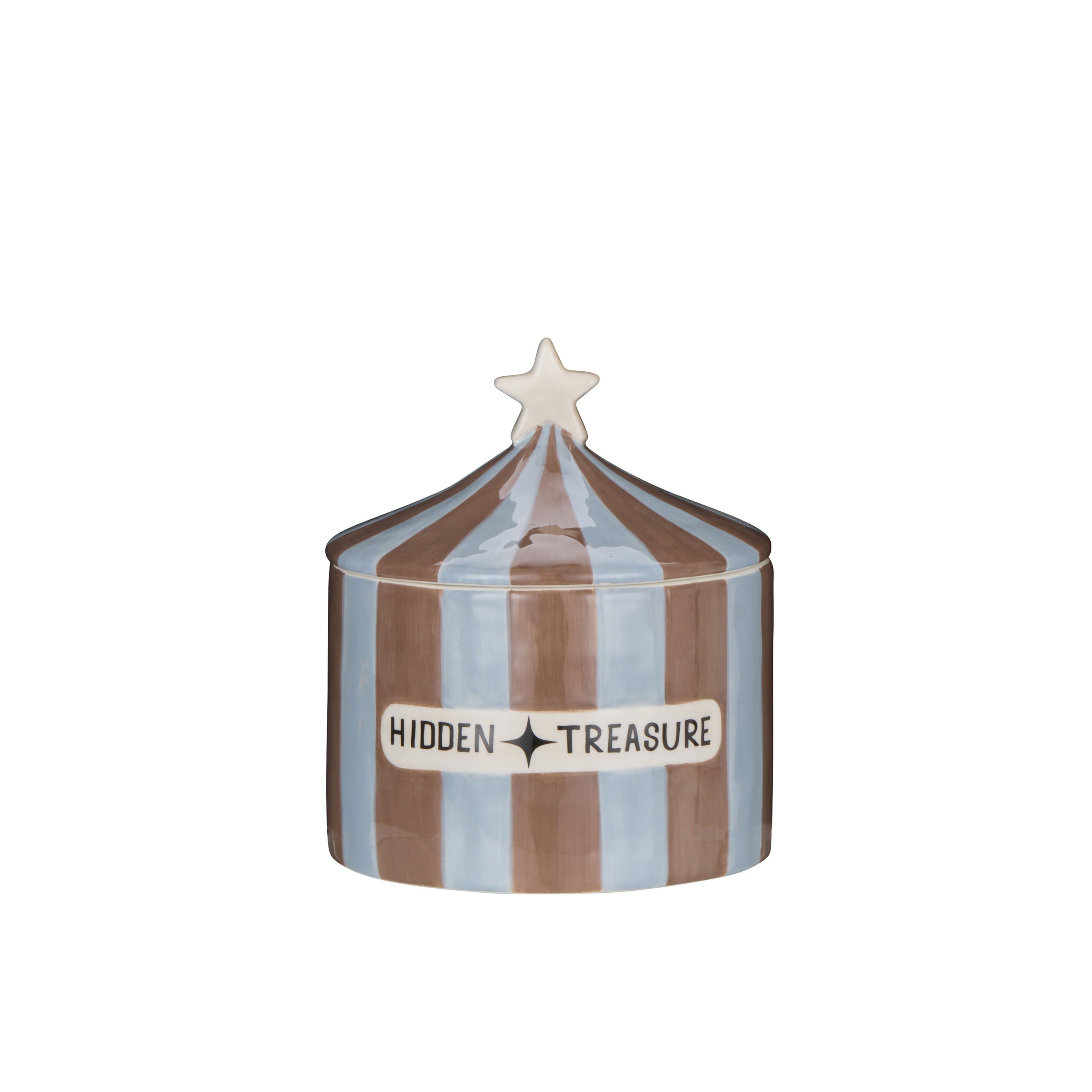 Emporium Hidden Treasure Cannister Blue & Brown