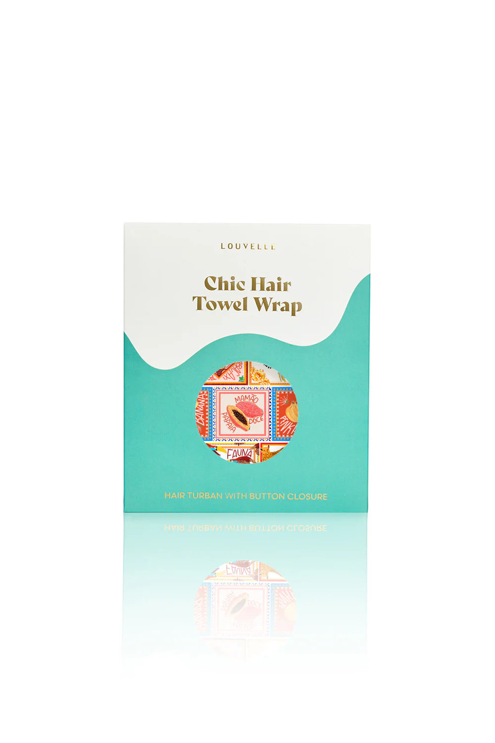 RIVA HAIR WRAP IN PAPAYA POSTCARD
