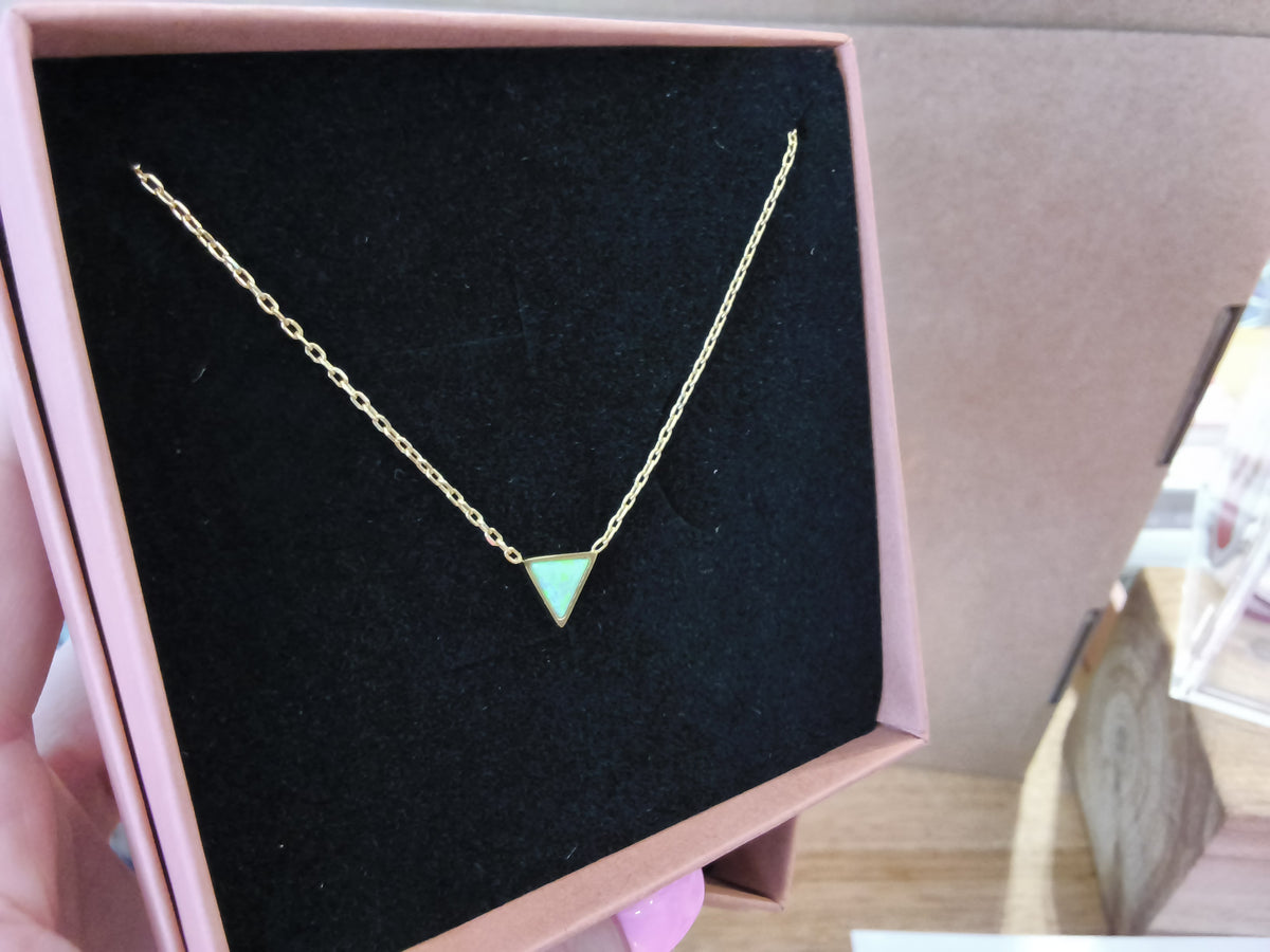 Triangle Opal Necklace