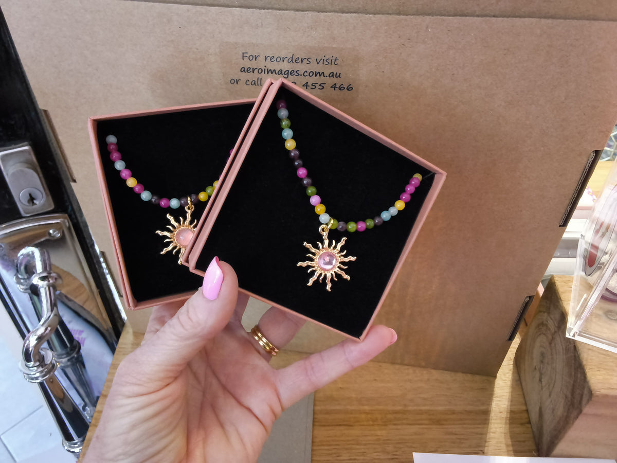 Multicolour Tourmaline Bead Necklace