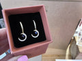 Sparkle Crescent Moon Huggie Hoops