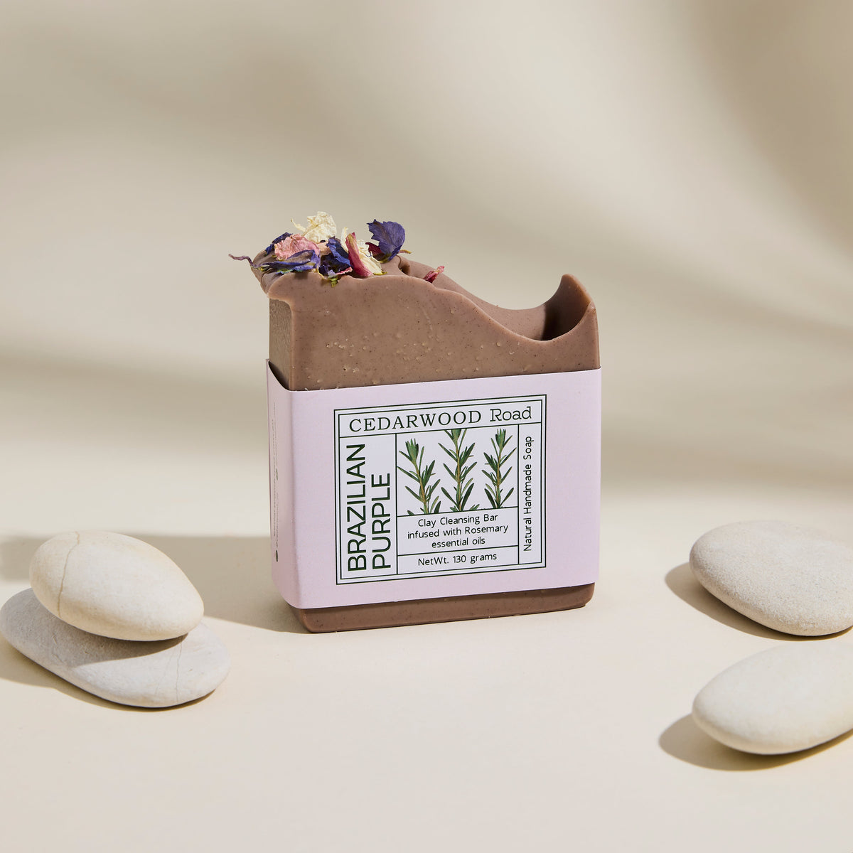 Cedarwood Road Brazilian Purple Clay Soap with Rosemary