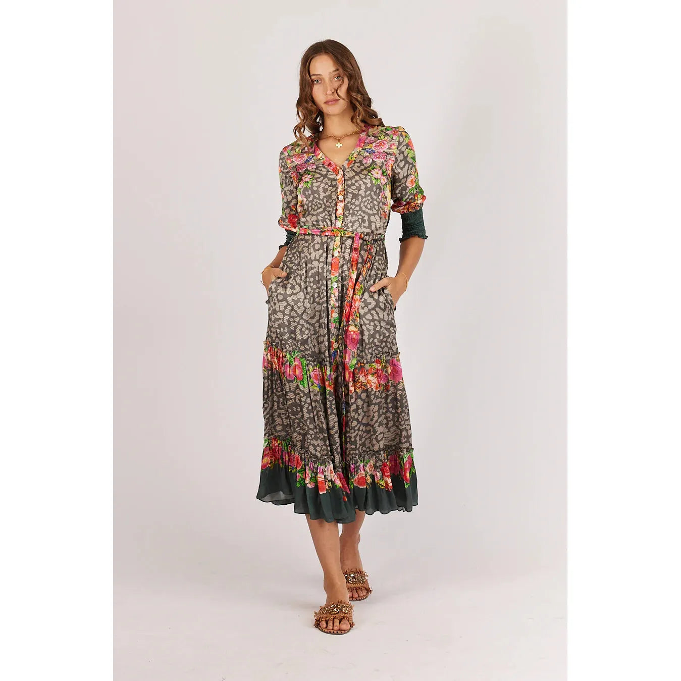 LEOPOLD MAXI DRESS STONE - RUBY YAYA - Hello Annie Parkdale