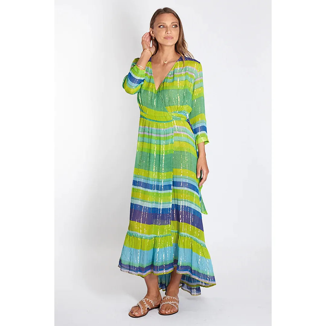 RIVIERA WRAP DRESS GREEN - RUBY YAYA - Hello Annie Parkdale