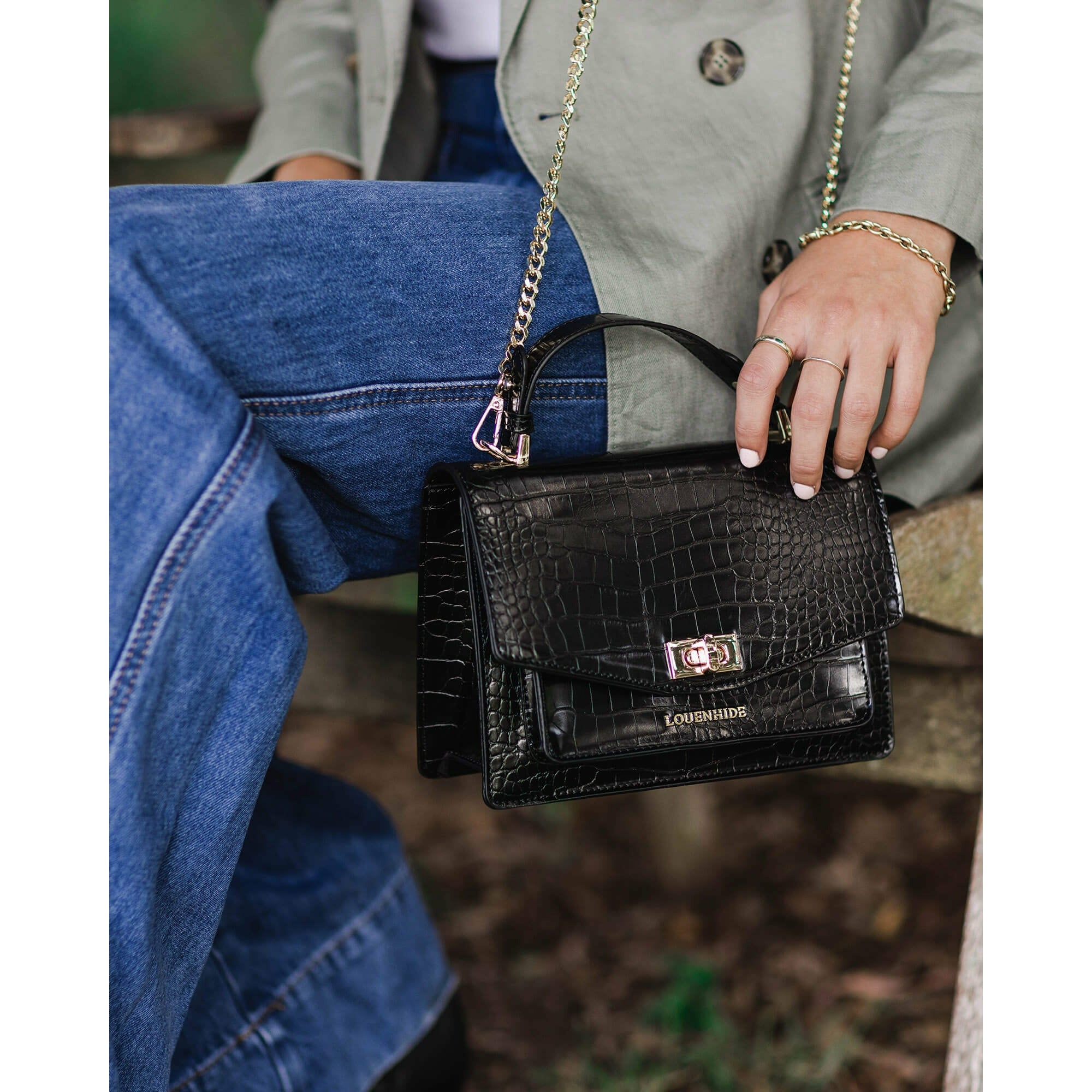AMELIA RECYCLED TOP HANDLE BAG - LOUENHIDE - Hello Annie