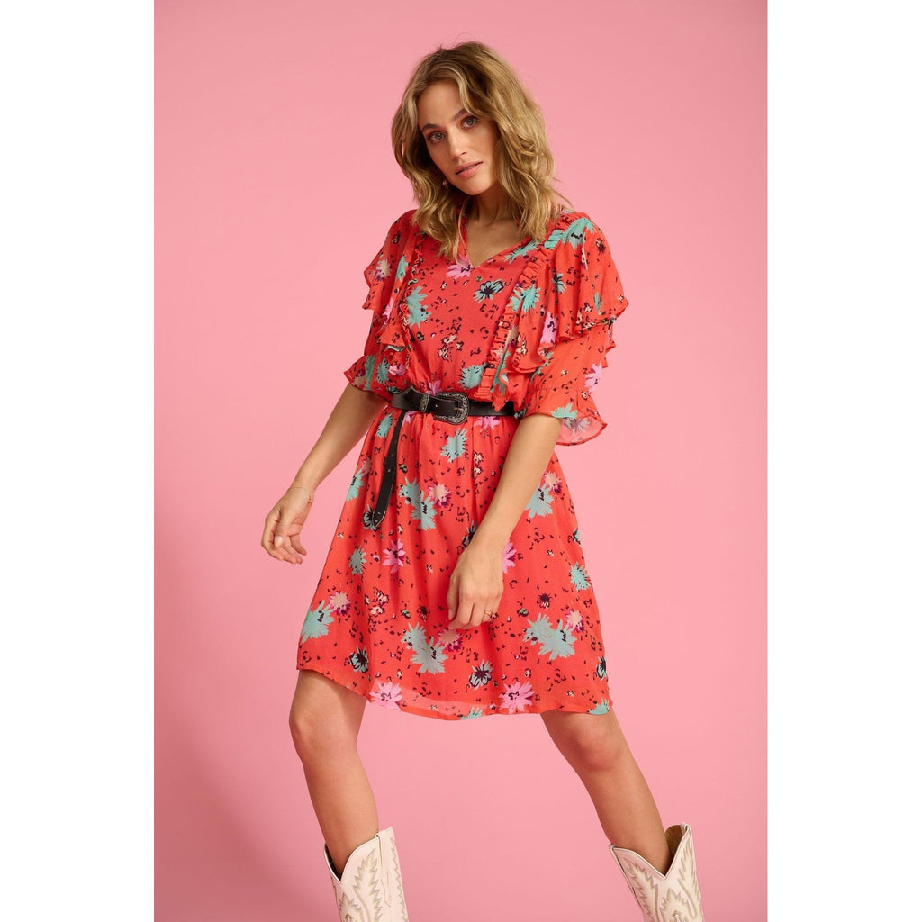 FLOWER CONFETTI POPPY RED DRESS - POM AMSTERDAM - Hello Annie