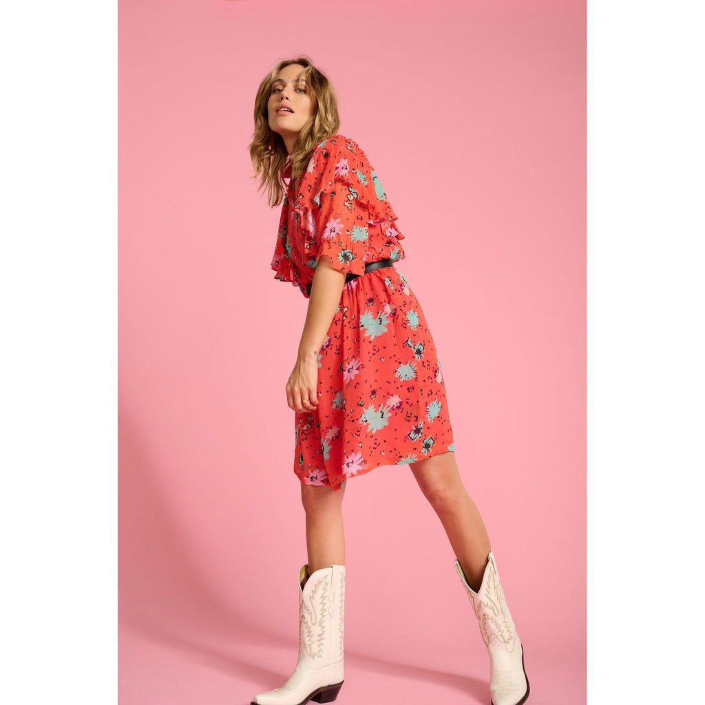 FLOWER CONFETTI POPPY RED DRESS - POM AMSTERDAM - Hello Annie