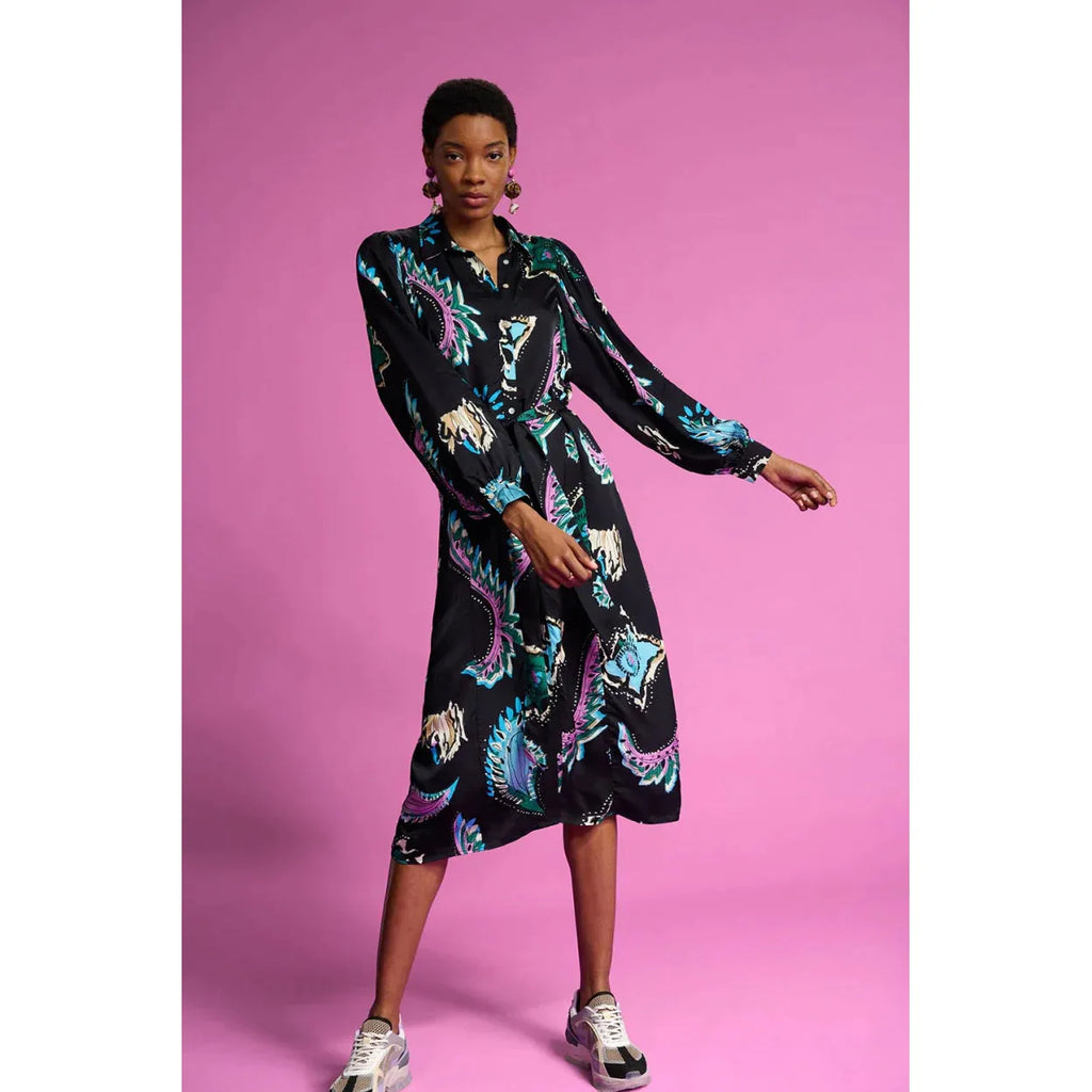LEAH TIDES DEEP BLACK DRESS - POM AMSTERDAM - Hello Annie Parkdale