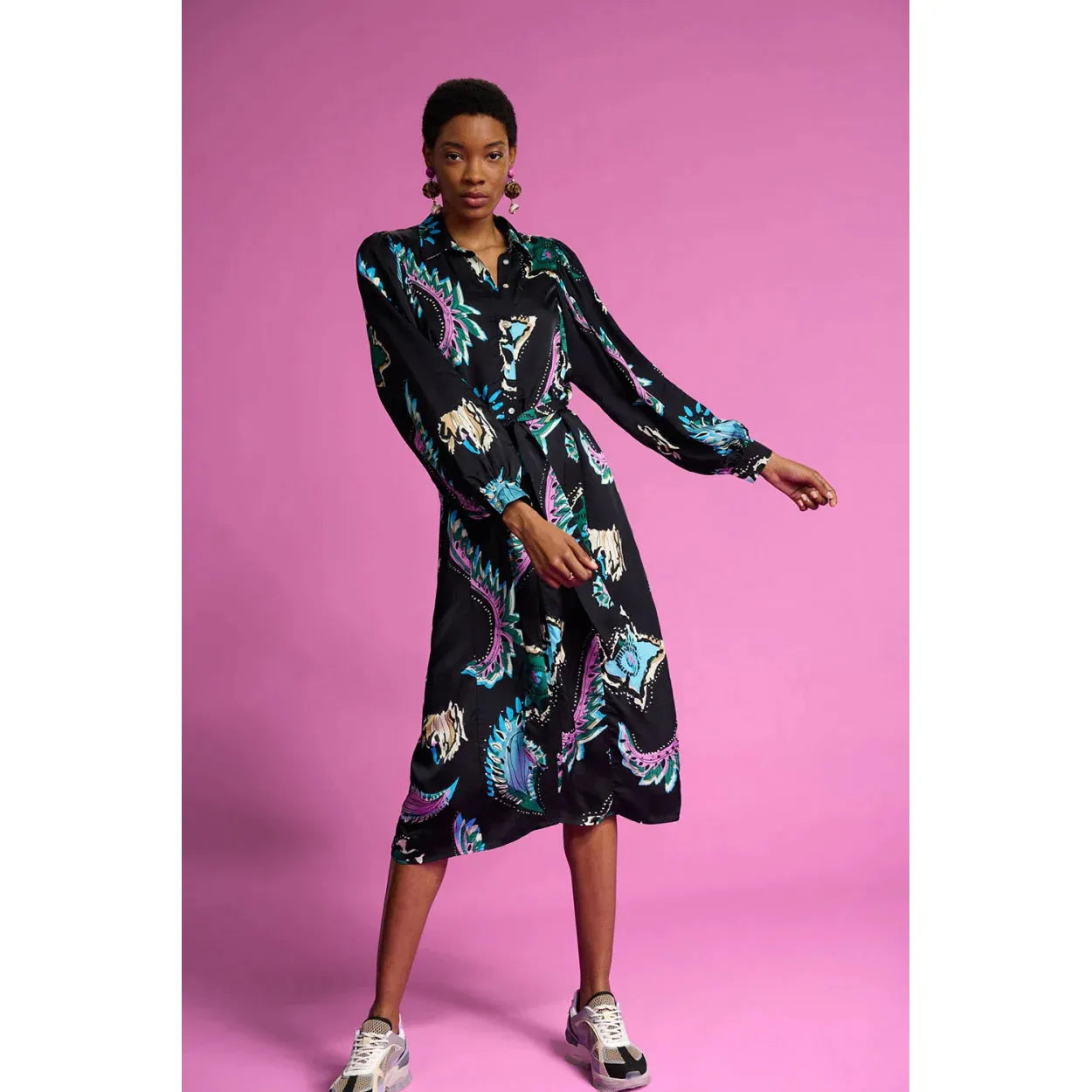 LEAH TIDES DEEP BLACK DRESS - POM AMSTERDAM - Hello Annie Parkdale