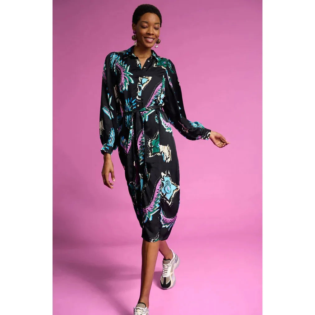 LEAH TIDES DEEP BLACK DRESS - POM AMSTERDAM - Hello Annie Parkdale