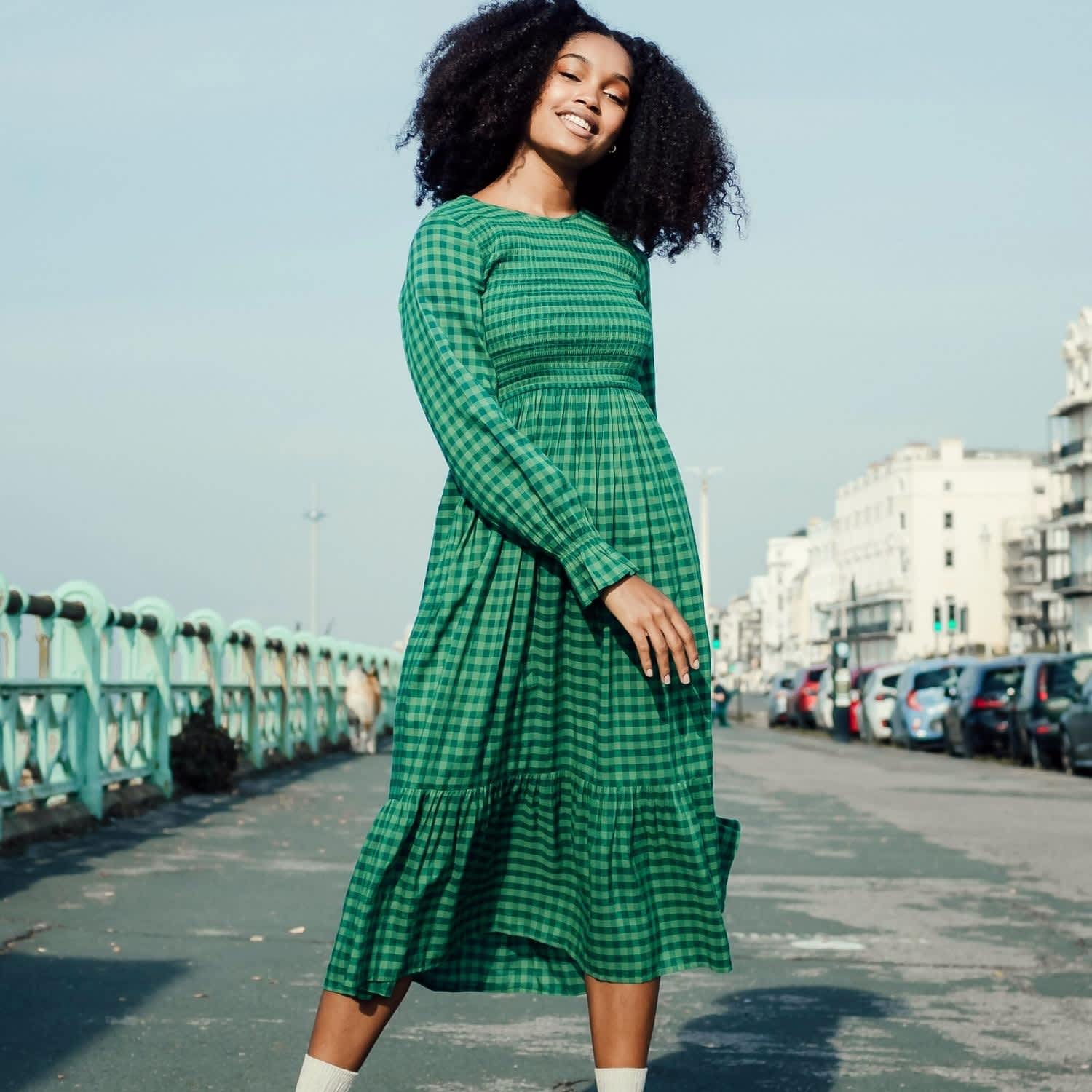 PENNY MIDI SHIRRED DRESS - SUGARHILL BRIGHTON - Hello Annie Parkdale